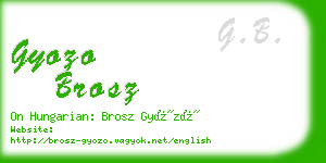 gyozo brosz business card